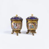 A Pair of Potpourri Lidded Vessels with Children's Genre - image 1