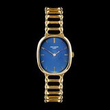 Herren-Armbanduhr 'Golden Ellipse Blue Dial' mit Gold-Armband - Bild 1
