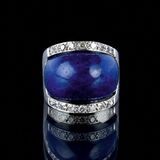 A Lapis Lazuli Diamond Ring - image 1