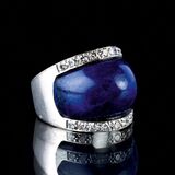 A Lapis Lazuli Diamond Ring - image 2