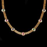 A Necklace with Gemstones and Diamonds - image 1