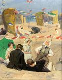 Elegante Gesellschaft am Strand - Bild 1