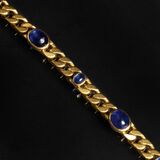 A Curbchain Bracelet with Sapphires - image 1