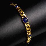 A Curbchain Bracelet with Sapphires - image 2