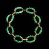 A Nephrite Gold Necklace - image 1