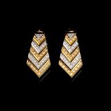 A Pair of Bicolour Diamond Earrings - image 1