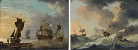 Paar Gegenstücke: Schiffe bei Sturm und bei Flaute - Bild 1