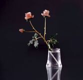 A Miniature Vase with Rose Branch in the Style of Fabergé - image 3
