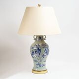 A Large Chinese Vase Lamp with Figural Garden Scene - image 1