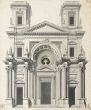 Entwurf für die Fassade von St. Eustache in Paris - Bild 1