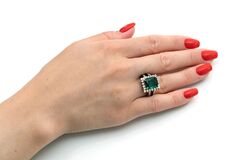 Smaragd-Brillant-Ring - Bild 4