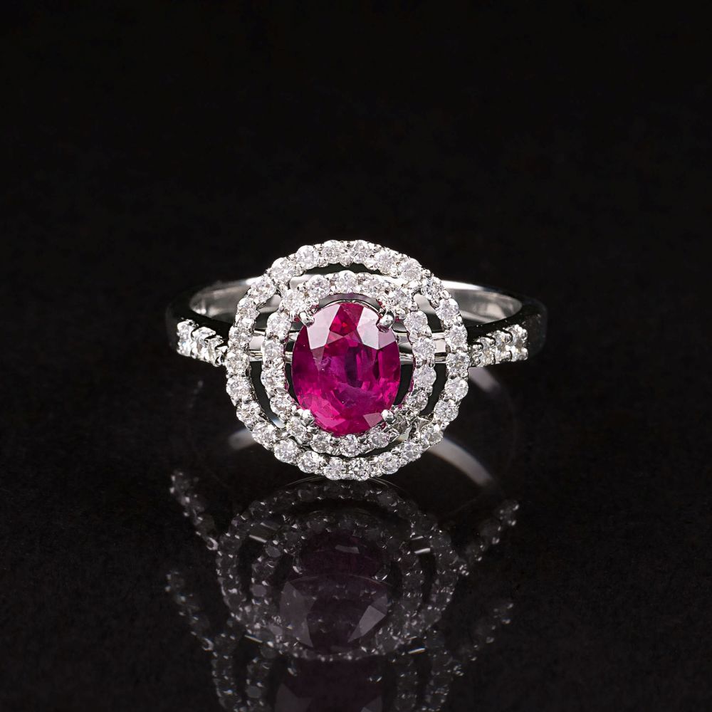 A Ruby Diamond Ring