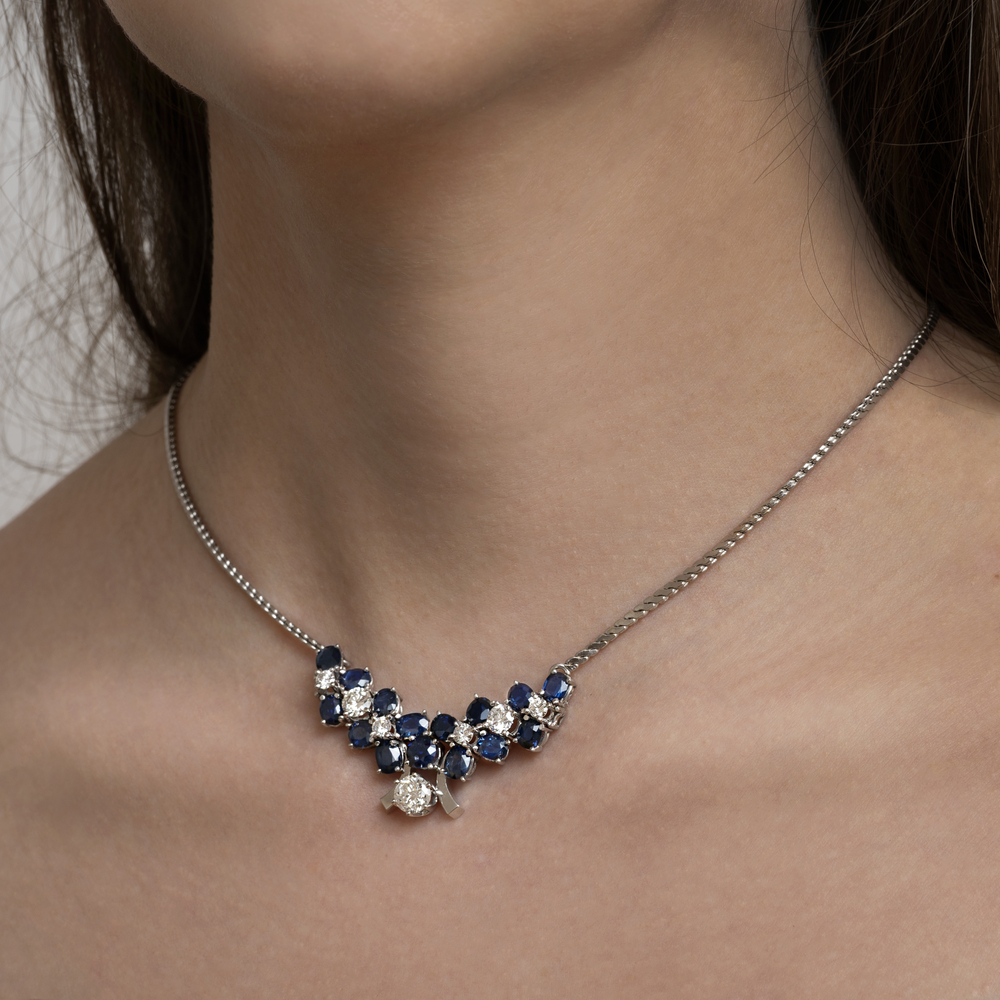 A Sapphire Diamond Necklace - image 2