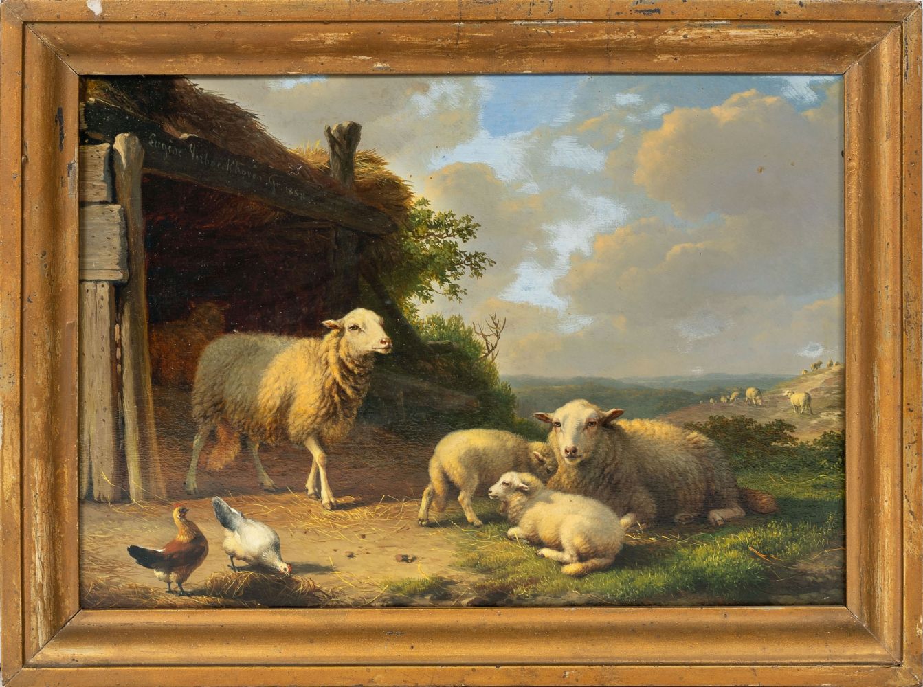 Sheep in front of a Stable - image 2