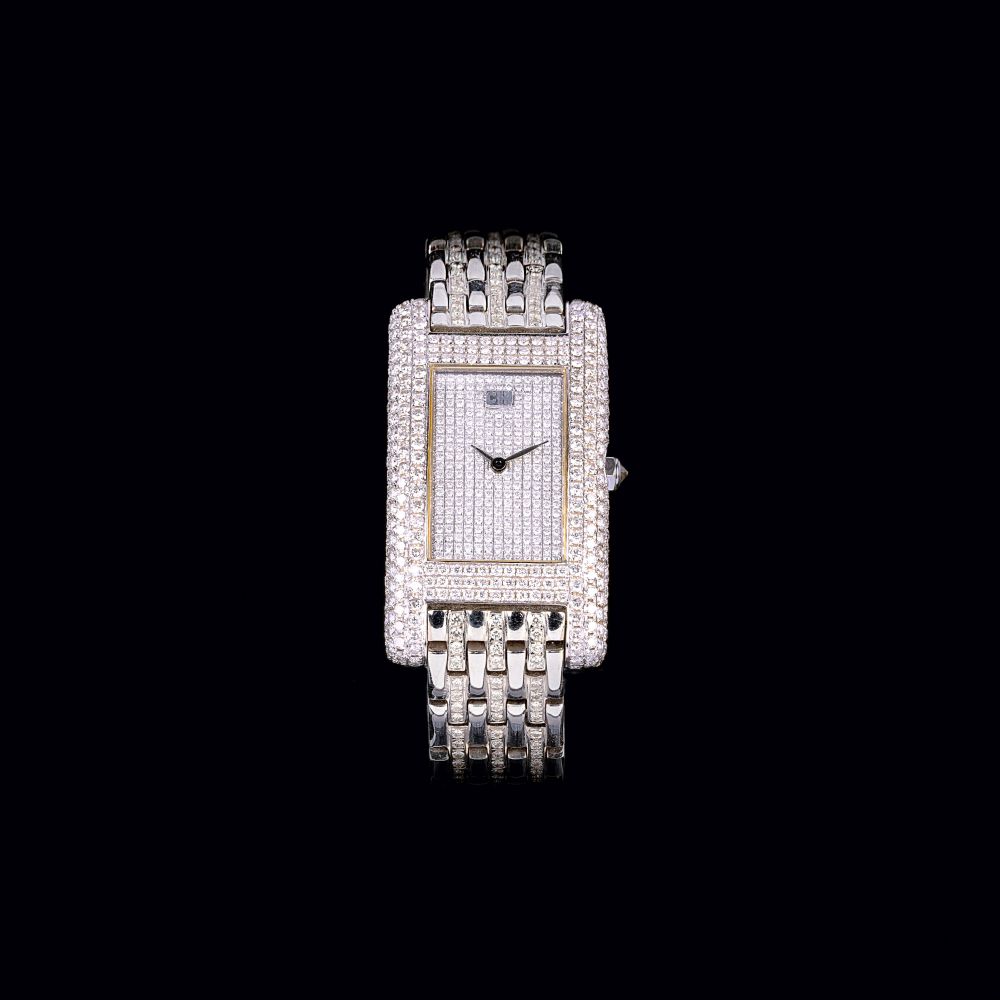 Hochkarätige, fein-weiße Damen-Brillant-Armbanduhr in limitierter Auflage von 20 Exemplaren