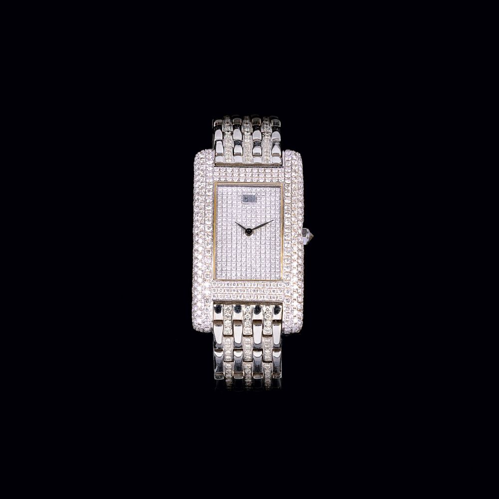 Christel Heilmann, Juwelier Mettmann - A highcarat, rare-white Lady's Diamond Wristwatch in limited Edition A highcarat, rare-white Lady's Diamond Wristwatch in limited Edition