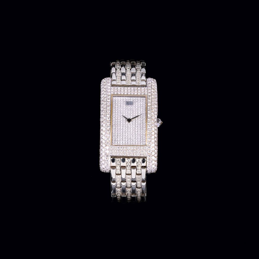 A highcarat, rare-white Lady's Diamond Wristwatch in limited Edition