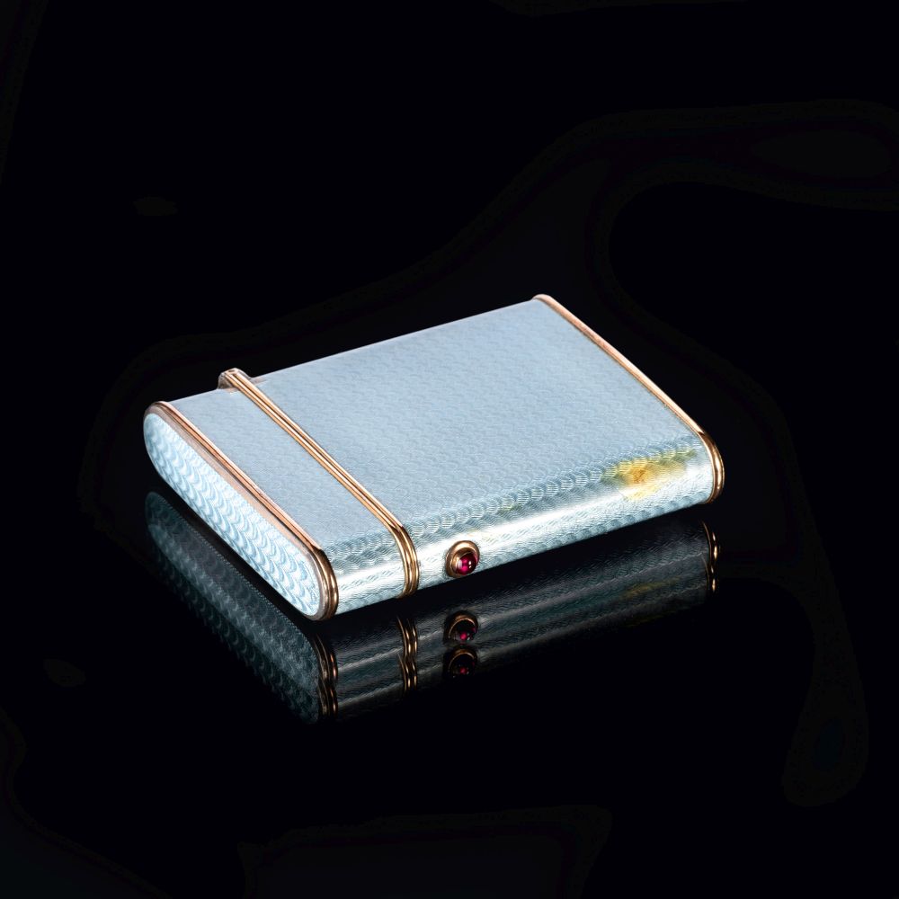 An Etui with Light-Blue Translucid Enamel