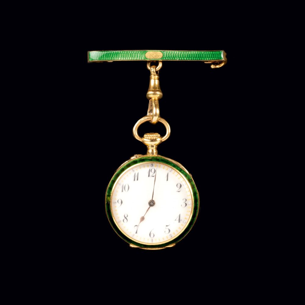 A Lady's Pocket Watch on Brooch Mounting