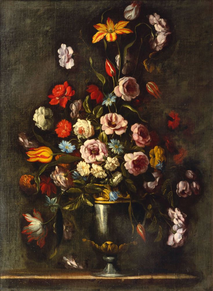 Paar Gegenstücke: Blumen in Vasen - Bild 3