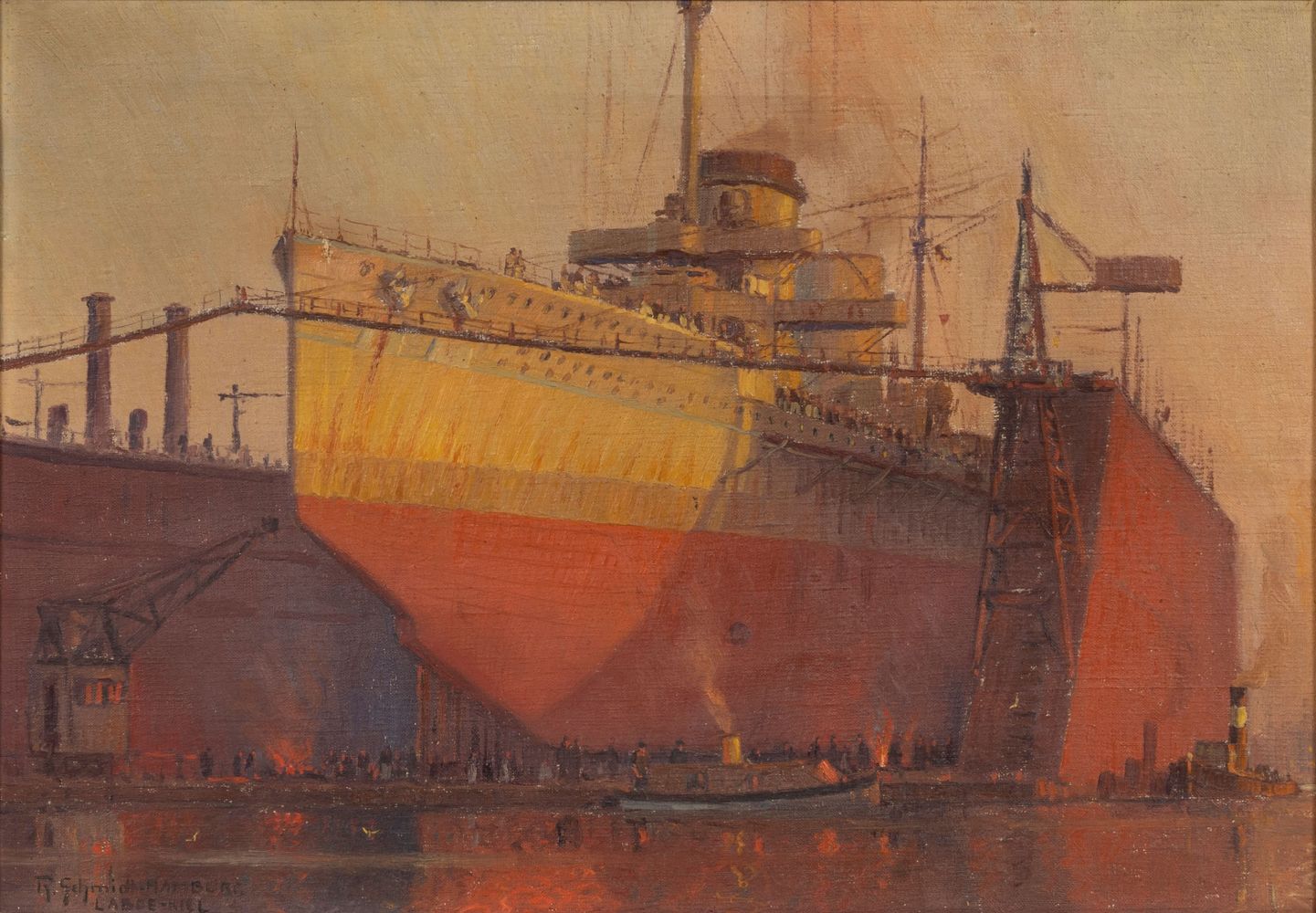 Robert Schmidt-Hamburg - Ein Kriegsschiff im Trockendock Ein Kriegsschiff im Trockendock