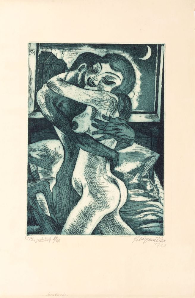 Conrad Felixmüller - Moonlit Night Moonlit Night