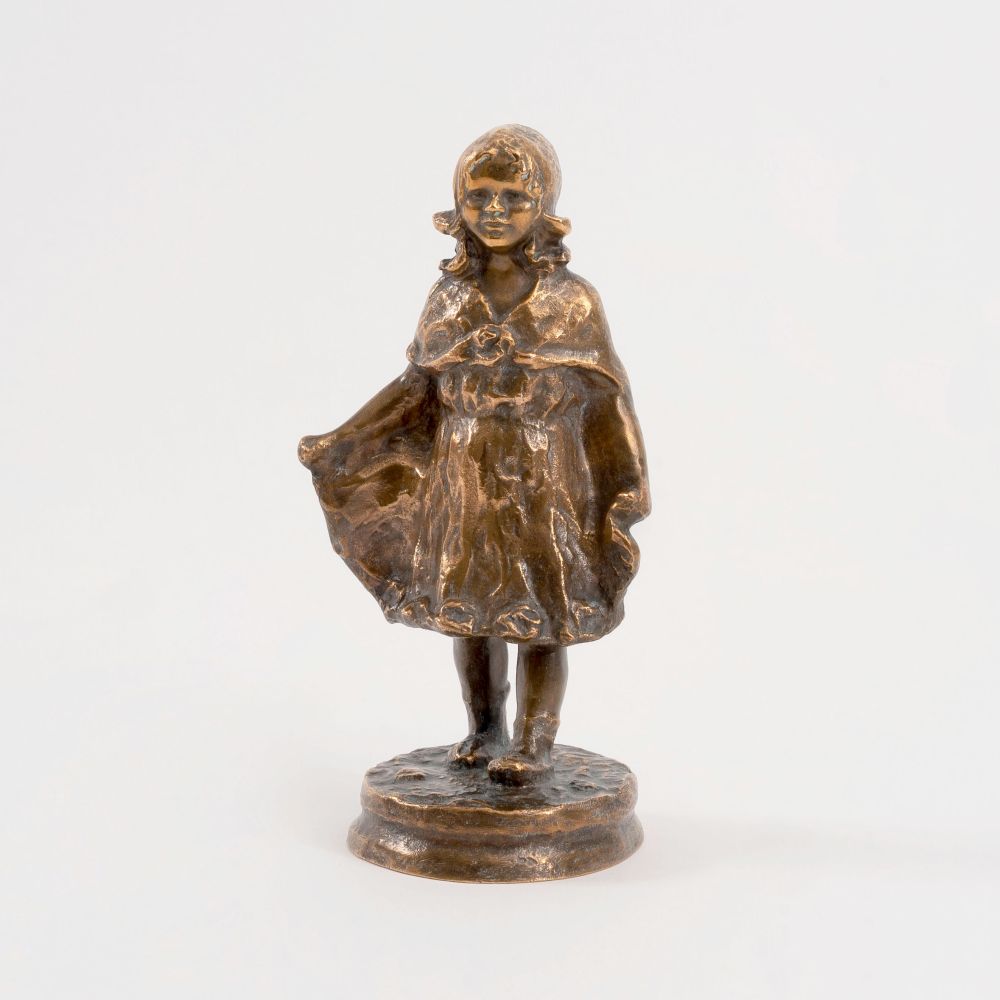 A Small Art Nouveau Bronze 'Dancing Girl'