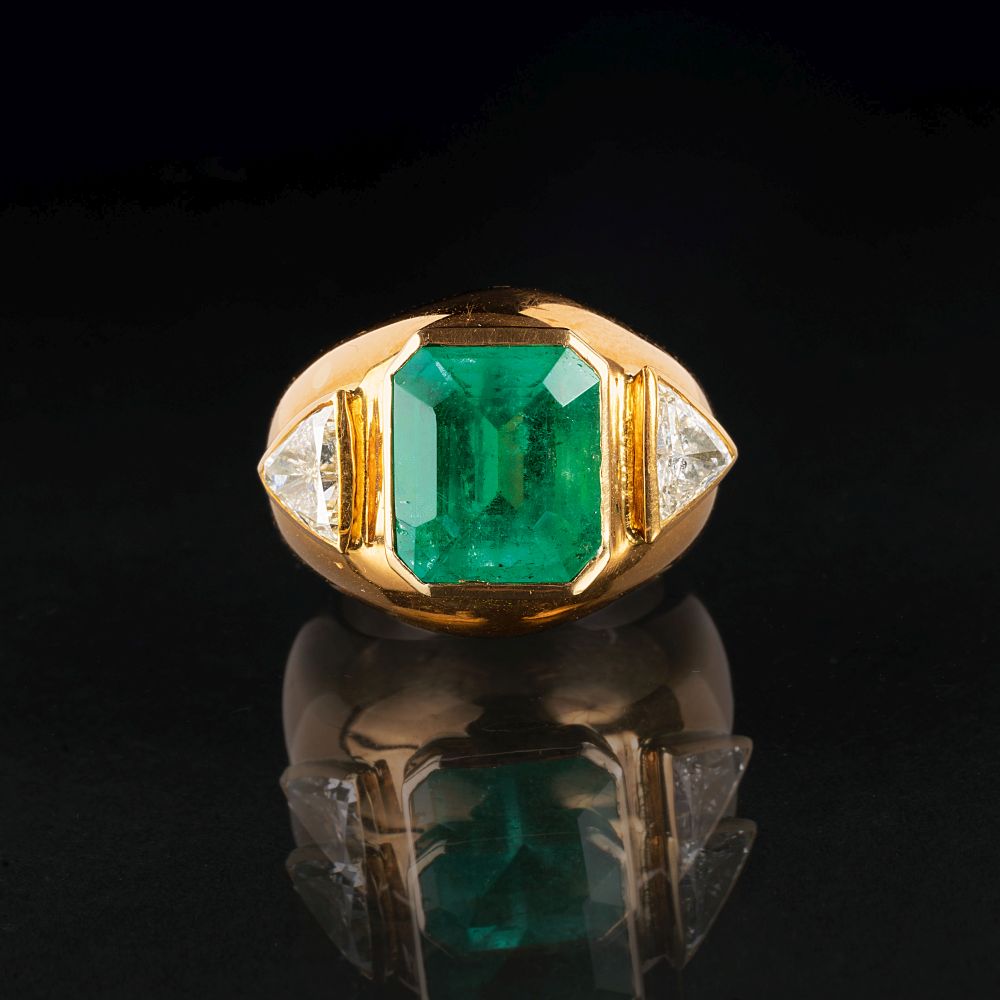Hochwertiger Smaragd-Diamant-Ring