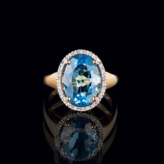 A Topaz Diamond Ring