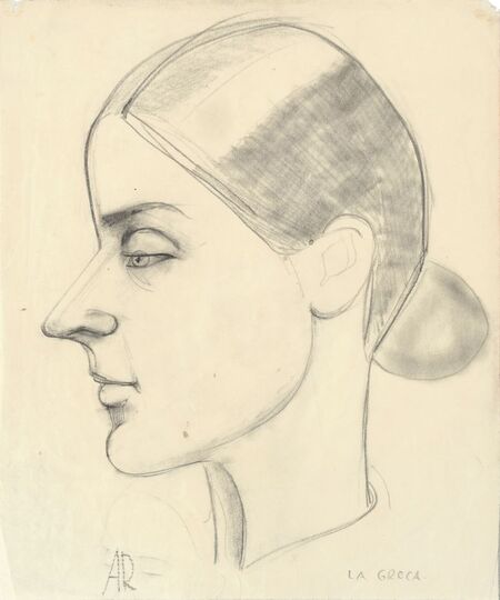 Portrait of Agnes Holthusen in left Profile