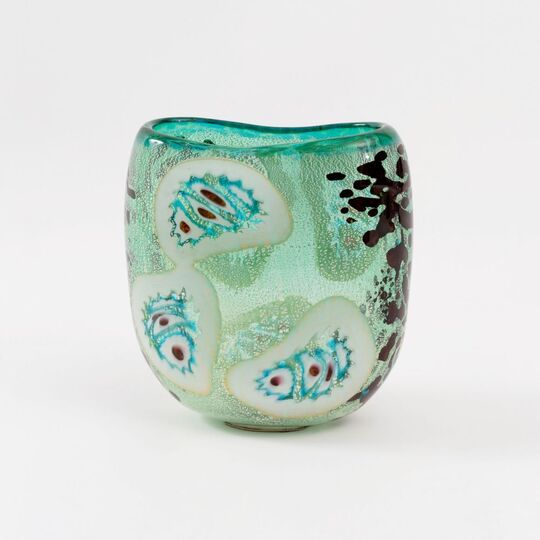 Murano-Vase mit abstraktem Dekor