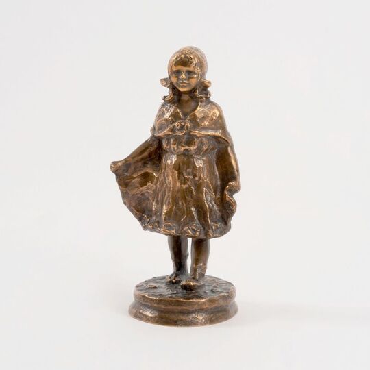 A Small Art Nouveau Bronze 'Dancing Girl'