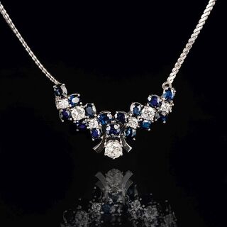 A Sapphire Diamond Necklace