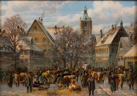 Cattle Market in Winter