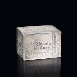 Zigarren-Box mit Trompe l'Oeil-Dekor