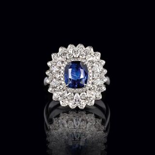 Saphir-Brillant-Ring