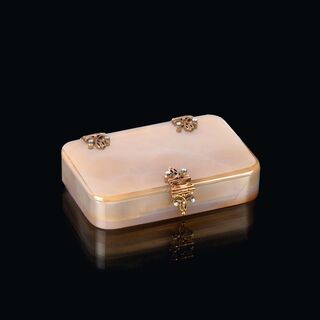 Art Nouveau Achat-Etui mit Diamant-Besatz