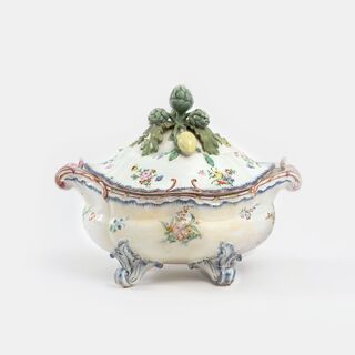 A Large Splendid Faience Tureen