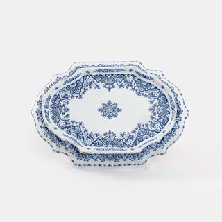 A Faience Surtout with Lambrequin Decor