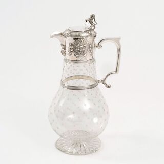 A Crystal Claret Jug with Silver Mounting