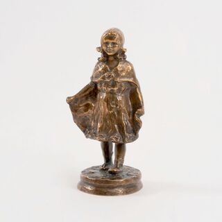 Kleine Jugendstil-Bronze 'Tanzendes Mädchen'
