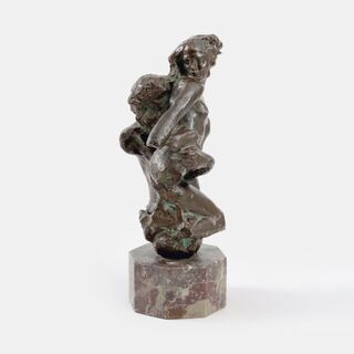 A Bronze Group 'Triton and Nereid'