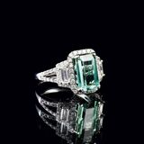 A Tourmaline Diamond Ring - image 2