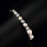 A Pearl Diamond Bracelet - image 1