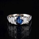A Sapphire Diamond Ring - image 1