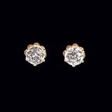 A Pair of rare-white Solitaire Diamond Earstuds