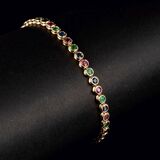 A Sapphire Emerald Ruby Bracelet - image 1