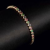 A Sapphire Emerald Ruby Bracelet - image 2