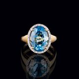 A Topaz Diamond Ring - image 1