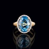 A Topaz Diamond Ring - image 1